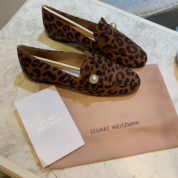 NWT Stuart Weitzman Payson Pearl Suede Loafer, Sz 7.5 - Picture 9 of 12
